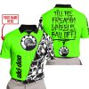 TILL THE FUCKIN FREAKIN TRAINING WHEEL FALL OFF - LIMITED EDITION - CUSTOM NAME - SKI DOO - GREEN - POLO SHIRT