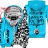 TILL THE FUCKIN FREAKIN TRAINING WHEEL FALL OFF - LIMITED EDITION - CUSTOM NAME - SKI DOO - SKY BLUE - FLEECE ZIP HOOODIE