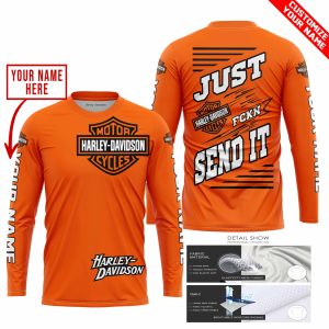 PREMIUM JUST FCKN GONNA SEND IT – CUSTOM NAME – HARLEY DAVIDSON - ORANGE V1 - JERSEY