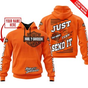 PREMIUM JUST FCKN GONNA SEND IT – CUSTOM NAME – HARLEY DAVIDSON - ORANGE V1