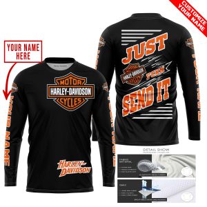 PREMIUM JUST FCKN GONNA SEND IT – CUSTOM NAME – HARLEY DAVIDSON - BLACK V1 - JERSEY
