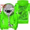 PREMIUM JUST FCKN GONNA SEND IT – CUSTOM NAME – FLY RACING - GREEN - FLEECE ZIP HOODIE