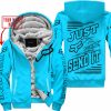 PREMIUM JUST FCKN GONNA SEND IT – CUSTOM NAME – FOX RACING - SKY BLUE - FLEECE ZIP HOODIE