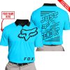 PREMIUM JUST FCKN GONNA SEND IT – CUSTOM NAME – FOX RACING - SKY BLUE - POLO SHIRT