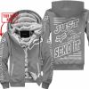 PREMIUM JUST FCKN GONNA SEND IT – CUSTOM NAME – FOX RACING - GREY - FLEECE ZIP HOODIE