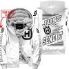 PREMIUM JUST FCKN GONNA SEND IT – CUSTOM NAME – HUSQVARNA - WHITE - FLEECE ZIP HOODIE