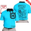 PREMIUM JUST FCKN GONNA SEND IT – CUSTOM NAME – HUSQVARNA - SKY BLUE - POLO SHIRT