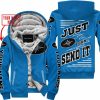 PREMIUM JUST FCKN GONNA SEND IT – CUSTOM NAME – POLARIS - BLUE V1 - FLEECE ZIP HOODIE