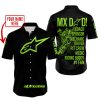MX DAD - PERSONALISED GIFTS FOR CHILDREN & ADULTS - ALPINESTARS - GREEN 1 - BUTTON SHIRT