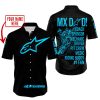 MX DAD - PERSONALISED GIFTS FOR CHILDREN & ADULTS - ALPINESTARS - SKY BLUE - BUTTON SHIRT