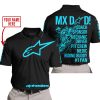 MX DAD - PERSONALISED GIFTS FOR CHILDREN & ADULTS - ALPINESTARS - SKY BLUE - POLO SHIRT