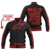 MX DAD - PERSONALISED GIFTS FOR CHILDREN & ADULTS - ALPINESTARS - RED - BASEBALL JACKET
