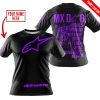 MX DAD - PERSONALISED GIFTS FOR CHILDREN & ADULTS - ALPINESTARS - PURPLE - T-SHIRT