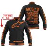 MX DAD - PERSONALISED GIFTS FOR CHILDREN & ADULTS - ALPINESTARS - ORANGE - BASEBALL JACKET