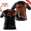MX DAD - PERSONALISED GIFTS FOR CHILDREN & ADULTS - FOX RACING - ORANGE BLACK - T-SHIRT