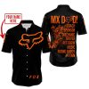 MX DAD - PERSONALISED GIFTS FOR CHILDREN & ADULTS - FOX RACING - ORANGE BLACK - BUTTON SHIRT