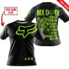 MX DAD - PERSONALISED GIFTS FOR CHILDREN & ADULTS - FOX RACING - NEON BLACK - T-SHIRT
