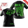 MX DAD - PERSONALISED GIFTS FOR CHILDREN & ADULTS - FOX RACING - GREEN BLACK - T-SHIRT