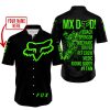 MX DAD - PERSONALISED GIFTS FOR CHILDREN & ADULTS - FOX RACING - GREEN BLACK - BUTTON SHIRT