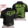 MX DAD - PERSONALISED GIFTS FOR CHILDREN & ADULTS - FOX RACING - GREEN 1 BLACK - POLO SHIRT