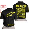 MX DAD - PERSONALISED GIFTS FOR CHILDREN & ADULTS - ALPINESTARS - YELLOW - POLO SHIRT