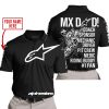 MX DAD - PERSONALISED GIFTS FOR CHILDREN & ADULTS - ALPINESTARS - WHITE - POLO SHIRT