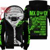 MX DAD - PERSONALISED GIFTS FOR CHILDREN & ADULTS - FLY RACING - GREEN - FLEECE ZIP HOODIE