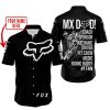 MX DAD - PERSONALISED GIFTS FOR CHILDREN & ADULTS - FOX RACING - WHITE - BUTTON SHIRT