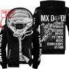 MX DAD - PERSONALISED GIFTS FOR CHILDREN & ADULTS - FOX RACING - WHITE - FLEECE ZIP HOODIE
