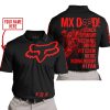 MX DAD - PERSONALISED GIFTS FOR CHILDREN & ADULTS - FOX RACING - RED BLACK - POLO SHIRT