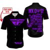 MX DAD - PERSONALISED GIFTS FOR CHILDREN & ADULTS - FLY RACING - PURPLE - BUTTON SHIRT