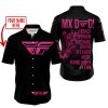 MX DAD - PERSONALISED GIFTS FOR CHILDREN & ADULTS - FLY RACING - PINK 1 - BUTTON SHIRT