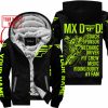 MX DAD - PERSONALISED GIFTS FOR CHILDREN & ADULTS - FLY RACING - NEON - FLEECE ZIP HOODIE