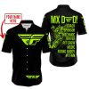 MX DAD - PERSONALISED GIFTS FOR CHILDREN & ADULTS - FLY RACING - NEON - BUTTON SHIRT
