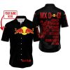 MX DAD - PERSONALISED GIFTS FOR CHILDREN & ADULTS - RED BULL - BLACK RED - BUTTON SHIRT