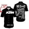 MX DAD - PERSONALISED GIFTS FOR CHILDREN & ADULTS - KTM - BLACK WHITE - BUTTON SHIRT