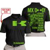 MX DAD - PERSONALISED GIFTS FOR CHILDREN & ADULTS - KAWASAKI - BLACK GREEN- POLO SHIRT