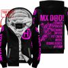 MX DAD - PERSONALISED GIFTS FOR CHILDREN & ADULTS - HUSQVARNA - BLACK PINK - FLEECE ZIP HOODIE