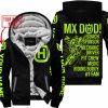 MX DAD - PERSONALISED GIFTS FOR CHILDREN & ADULTS - HUSQVARNA - BLACK NEON - FLEECE ZIP HOODIE
