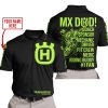 MX DAD - PERSONALISED GIFTS FOR CHILDREN & ADULTS - HUSQVARNA - BLACK GREEN 1 - POLO SHIRT
