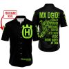 MX DAD - PERSONALISED GIFTS FOR CHILDREN & ADULTS - HUSQVARNA - BLACK GREEN 1 - BUTTON SHIRT