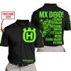 MX DAD - PERSONALISED GIFTS FOR CHILDREN & ADULTS - HUSQVARNA - BLACK GREEN - POLO SHIRT