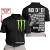 MX DAD - PERSONALISED GIFTS FOR CHILDREN & ADULTS - MONSTER - BLACK - POLO SHIRT