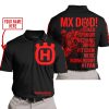 MX DAD - PERSONALISED GIFTS FOR CHILDREN & ADULTS - HUSQVARNA - BLACK RED - POLO SHIRT