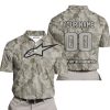LIMITED EDITION PRODUCTS  - US ARMY V2 - ALPINESTARS RACING - CUSTOM NAME - POLO SHIRT