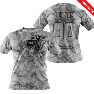 LIMITED EDITION PRODUCTS  - US ARMY V1 - HARLEY DAVIDSON RACING - CUSTOM NAME - T-SHIRT