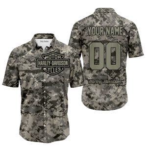 LIMITED EDITION PRODUCTS  - US ARMY - HARLEY DAVIDSON RACING - CUSTOM NAME - BUTTON SHIRT