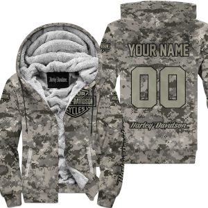 LIMITED EDITION PRODUCTS  - US ARMY - HARLEY DAVIDSON RACING - CUSTOM NAME - FLEECE ZIP HOODIE