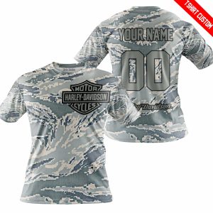 LIMITED EDITION PRODUCTS  - US AIR PORCE - HARLEY DAVIDSON RACING - CUSTOM NAME - T-SHIRT