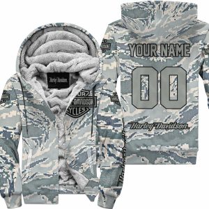 LIMITED EDITION PRODUCTS  - US AIR PORCE - HARLEY DAVIDSON RACING - CUSTOM NAME - FLEECE ZIP HOODIE